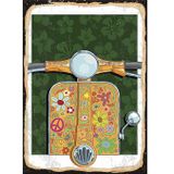 Bedeko Vespa Hediyelik Ahşap Tablo