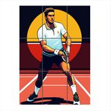 Bedeko Wimbledon Tenis Tasarım 9 Parça Puzzle Tablo