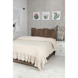 Bedinn Naturel Fırfırlı Double Vintage 240x260 cm Yatak Örtüsü