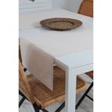 Bedinn Naturel Runner 2'li Düz Pamuk Keten Otantik 40x80 Cm Krem, 4626