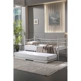 Bedliga Daily Yavrulu Daybed Tek-Çift Kişilik Metal Karyola beyaz
