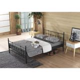 Bedliga Lalas Ferforje Metal Çift Kişilik Karyola (230296700) siyah