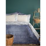 Bedline Wellsoft Kapitone Yatak Örtüsü Seti Çift Kişilik Lauren Blush - Mavi - 230 x 240 cm