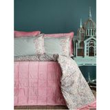 Bedline Wellsoft Kapitone Yatak Örtüsü Seti Çift Kişilik Lauren Blush - Pembe - 230 x 240 cm