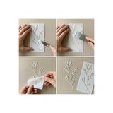 Bedoris Duvar Kabartma Șablonu - Floral Desenli Stencil 1 ADET