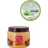 Bee Beauty Aloe Vera Jel Hyaluronik 300 ml Saç Maskesi Angelica & Argan 500 ml