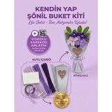 Bee Flower Shop Lila Lilyum Buketi Kendin Yap (Dıy) Kiti | 65 Adet Şönil Içerir Hobi ve Hediye Seti