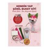 Bee Flower Shop Pembe Lilyum Buketi Kendin Yap (Dıy) Kiti | 65 Adet Şönil Içerir Hobi ve Hediye Seti
