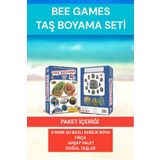 Bee Games Taş Boyama Xl 3 Yaş Üstü Çocuklar Için Zeka Geliştirici Su Bazlı Akrilik Boya Ve Fırça Hediye