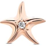 Bee Goddess Star Fish Pırlanta Kadın Altın Piercing - Rose Gold - Standart