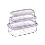 Bee Home 3 Lü Sweet Şeffaf Saklama Kabı 1.2 Litre 1.9 Litre 2.2 Litre