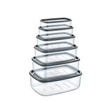 Bee Home Dikdörtgen Sweet Şeffaf Saklama Kabı Seti 300/500/800/1200/1900/2900 ml 6lı DG-3153060218015