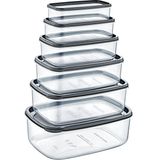 Bee Home Dikdörtgen Sweet Şeffaf Saklama Kabı Seti 300/500/800/1200/1900/2900 Ml 6lı