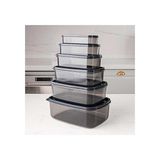 Bee Home Şeffaf 6 Lı Saklama Kabı Antrasit AK-528 (GKH)