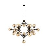 Bee Modern Avize E27 252w 150cm Metal Siyah Avonni-av-4258-21bsy Boyalı