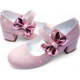 Beebron Topuklu Abiye Kız Çocuk Ayakkabı Shining Series Abiayk2401 Simli Pembe 29