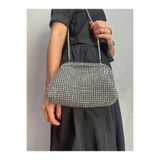 BEEGİ CONCEPT KADIN DİAMOND LÜKS TAŞLI SİYAH ABİYE CLUTCH GECE DÜĞÜN ÇANTASI