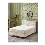 Beehanem 150X200 Bengü Çift Kişilik (Baza Başlık Yatak) 3 Lü Set (Jery Krem)