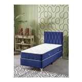 Beehanem 90X190 Tek Kişilik (Baza+Başlık+Yatak) 3 Lü Set (Krem)