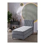 Beehanem Almula 90X190 Tek Kişilik (Baza+Başlık+Yatak) 3 Lü Set (Gri)