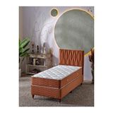 Beehanem Almula 90X190 Tek Kişilik (Baza+Başlık+Yatak) 3 Lü Set (Kiremit)