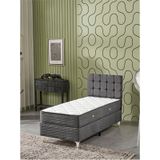 Beehanem Bengü 90x190 Tek Kişilik Baza Başlik Yatak 3 Lü Set Antrasit 90 X 190
