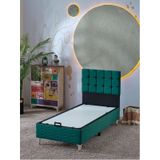 Beehanem Bengü 90X190 Tek Kişilik (Baza+Başlık) 2 Li Set (Babyface İndigo)