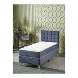 Beehanem Bengü İndigo Baza + Yatak + Başlık Seti 90X190 Tek Kişilik Ortopedik Modern Premium 3'Lü