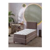 Beehanem Ezgi 90X190 Tek Kişilik (Baza Başlık Yatak) 3 Lü Set (Babyface Kahve)