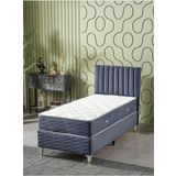 Beehanem Ezgi 90X190 Tek Kişilik (Baza+Başlık+Yatak) 3 Lü Set (Babyface İndigo)