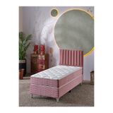 beehanem Ezgi Pembe Genç Kız Odası 90x190 Tek Kişilik Yatak + Baza + Başlık Ortopedik 3'lü Set