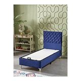 Beehanem Simge 90X190 Tek Kişilik (Baza+Başlık) 2 Li Set (Babyface Lacivert)