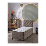 Beehanem Simge 90X190 Tek Kişilik (Baza+Başlık+Yatak) 3 Lü Set (Keten Kahve)