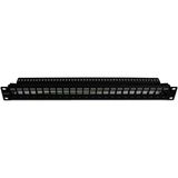 Beek 19' 1u Modular Patch PANEL24-PORT Shielded(Keystone Jacks Not Included)