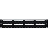 Beek 48 Port Cat6 UTP Patch Panel, 8P8C, Altın Kontak, LSA, 2U, zırhsız/unshielded, kablo tutuculu&l