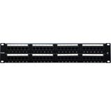 Beek 48 Port Cat6 UTP Patch Panel, 8P8C, Altın Kontak, LSA, 2U, zırhsız/unshielded, kablo tutuculu<br>Beek 48 Port Cat6 UTP Patch Panel, 8P8C, Gold contact,LSA, 2U, unshielded, with cable holder - Karışık