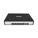 Beek BN-GS-2082PW 8 Port 10-100 Mbps PoE 2 Port SFP L2 Yönetilebilir 120 W PoE Switch