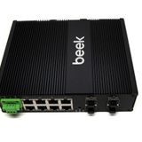 Beek BN-ISW-3084PX 8 Port Gigabit 4 Port 10G SFP+ 240W L2 Yönetilebilir PoE Endüstriyel Switch
