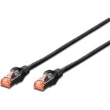 Beek Cat 6 Sftp/pımf (pairs In Metal Foil) Patch Kablosu, 0,25 Metre, Lszh, Awg 26, Siyah Renk