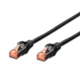 Beek Cat 6 Sftp/pımf (pairs In Metal Foil) Patch Kablosu, 2 Metre, Lszh, Awg 26, Siyah Renk