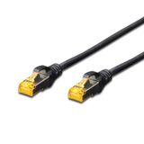Beek Cat 6a Sftp/pımf (pairs In Metal Foil) Patch Kablosu, Lszh, 0,25 Metre, Awg 26, Siyah Renk
