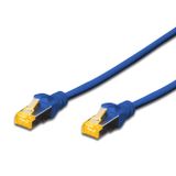 Beek Cat 6a Sftp/pımf (pairs In Metal Foil) Patch Kablosu, Lszh, 3 Metre, Awg 26, Mavi Renk