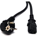Beek Güç Kablosu, Schuko C13, H05VV-F 3* 1.5mm2, 1.8 metre<br>Beek Schuko-C13 Power Cable 1.8M, H05VV-F 3*1.5mm2 - Siyah - 1,8 m