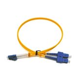 Beek Lc-Sc Fiber Optik Patch Kablo, 9/125 Μ, Singlemode, 3.0mm, Duplex, Os2, Lszh, 0.5 Metre