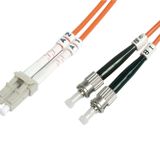Beek Lc-st Fiber Optik Patch Kablo, Multimode Om 1 62.5/125 Duplex, 3.0mm, Lszh, 1 Metre