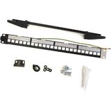 Beek Modüler Boş Patch Panel, Zırhlı, 24-port, 1U, Rack Montaj için Uygun, Etiketleme Alanı Mevcut - Siyah