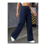 beeke Kadın Jeans Yüksek Bel Bol Paça Salaş Rahat Kesim Wide Leg Jean Denim Kot Pantalon