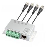 BeElion 4-CH Pasif Video Balun HD Alıcı Verici, BNC Konnektör Kablosu, BNC - Cat5/5E/6 RJ45(T568B) 720P/1080P HD-CVI/TVI/AHD CCTV Kamera için UTP Kablo Dönüştürücü