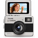 Beemen 48MP 4K Mini Dijital Fotoğraf Makinesi | 2.4'' Döner Selfie Ekranı | Otomatik Odaklama | LED Flaş | Şarj Edilebilir | Çocuk ve Başlangıç Seviyesi Kamera - Siyah