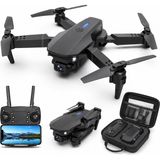 Beemen E88 Drone Çift Bataryalı Katlanabilir Mini Drone | Taşıma Çantalı | Çocuk Helikopter | Wifi Kontrollü Başlangıç Seviyesi Drone - Siyah